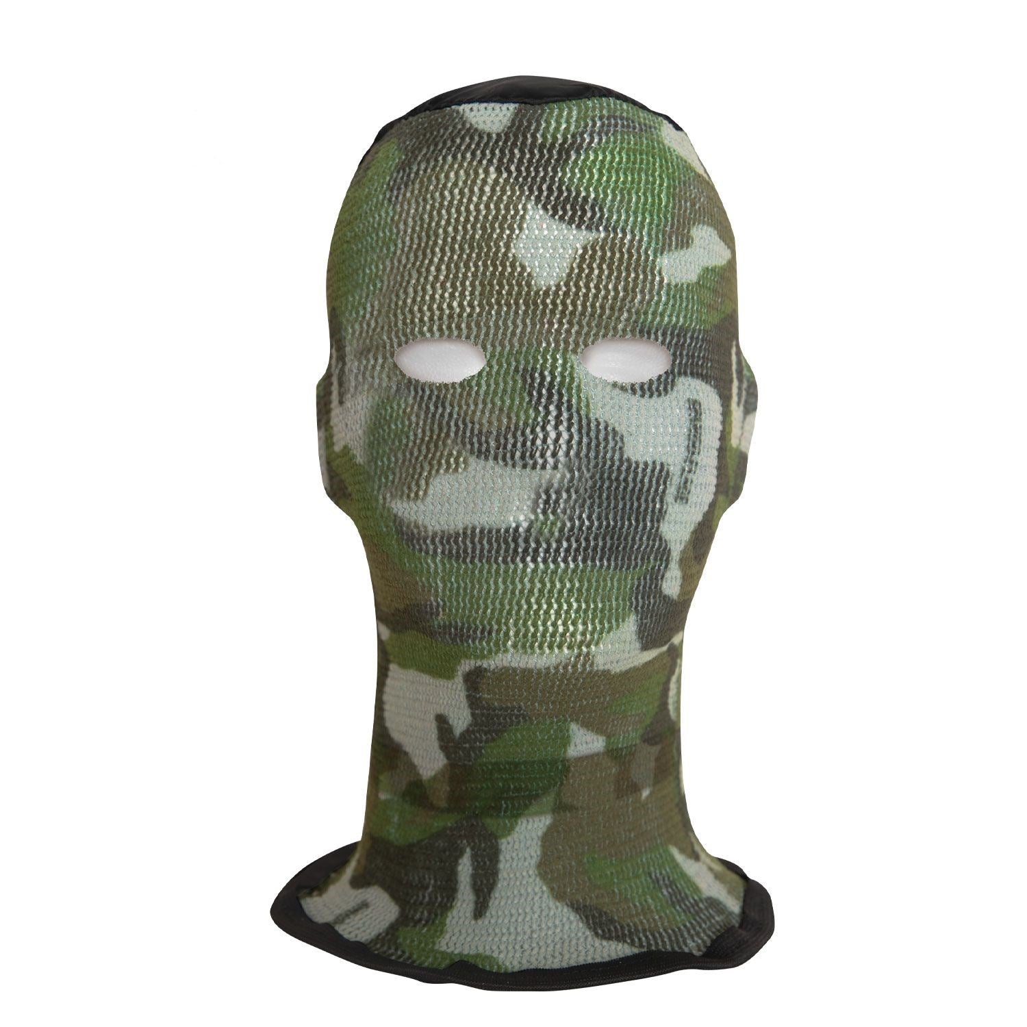 Pasamontañas SPANDO camuflaje Woodland en malla de nylon transpirable