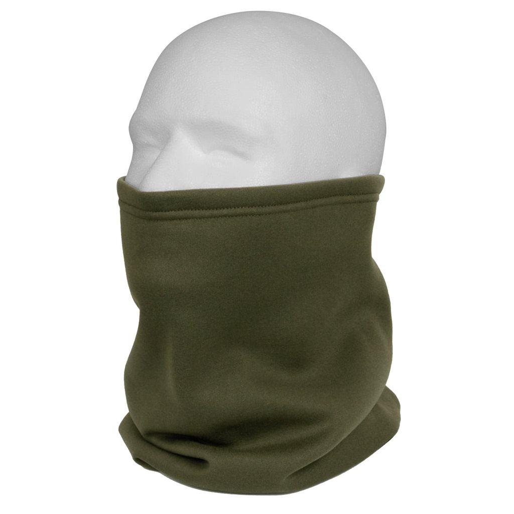 Braga de cuello ECWCS poliéster verde con forro polar, vista frontal