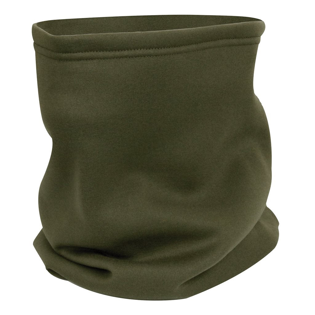 Braga de cuello ECWCS poliéster verde con forro polar, vista frontal