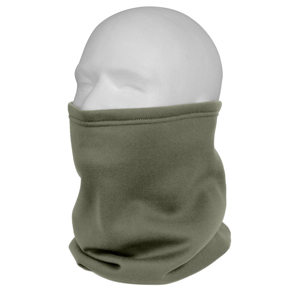 Braga de cuello ECWCS poliéster verde con forro polar, vista frontal