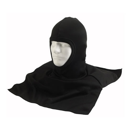 Pasamontañas negro con braga que cubre rostro y cuello