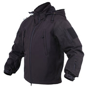 Imagen frontal de la chaqueta softshell CONCEALED CARRY negra
