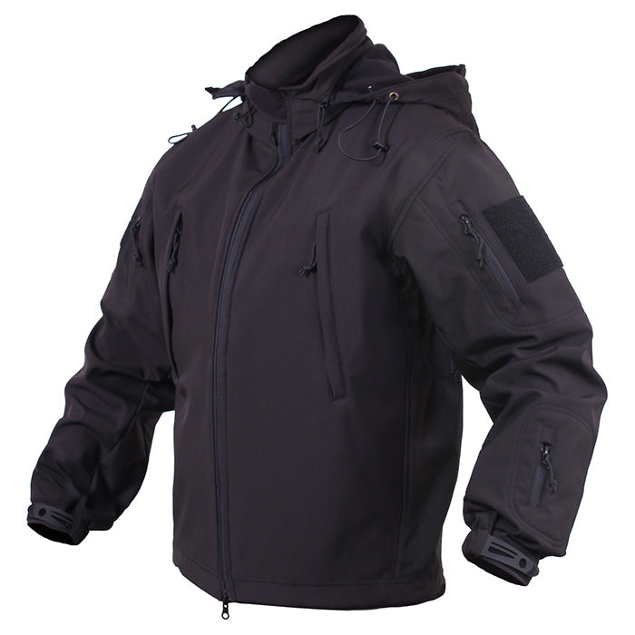 Imagen frontal de la chaqueta softshell CONCEALED CARRY negra
