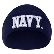 Gorro tejido DELUXE 3D NAVY con bordado blanco 'NAVY'
