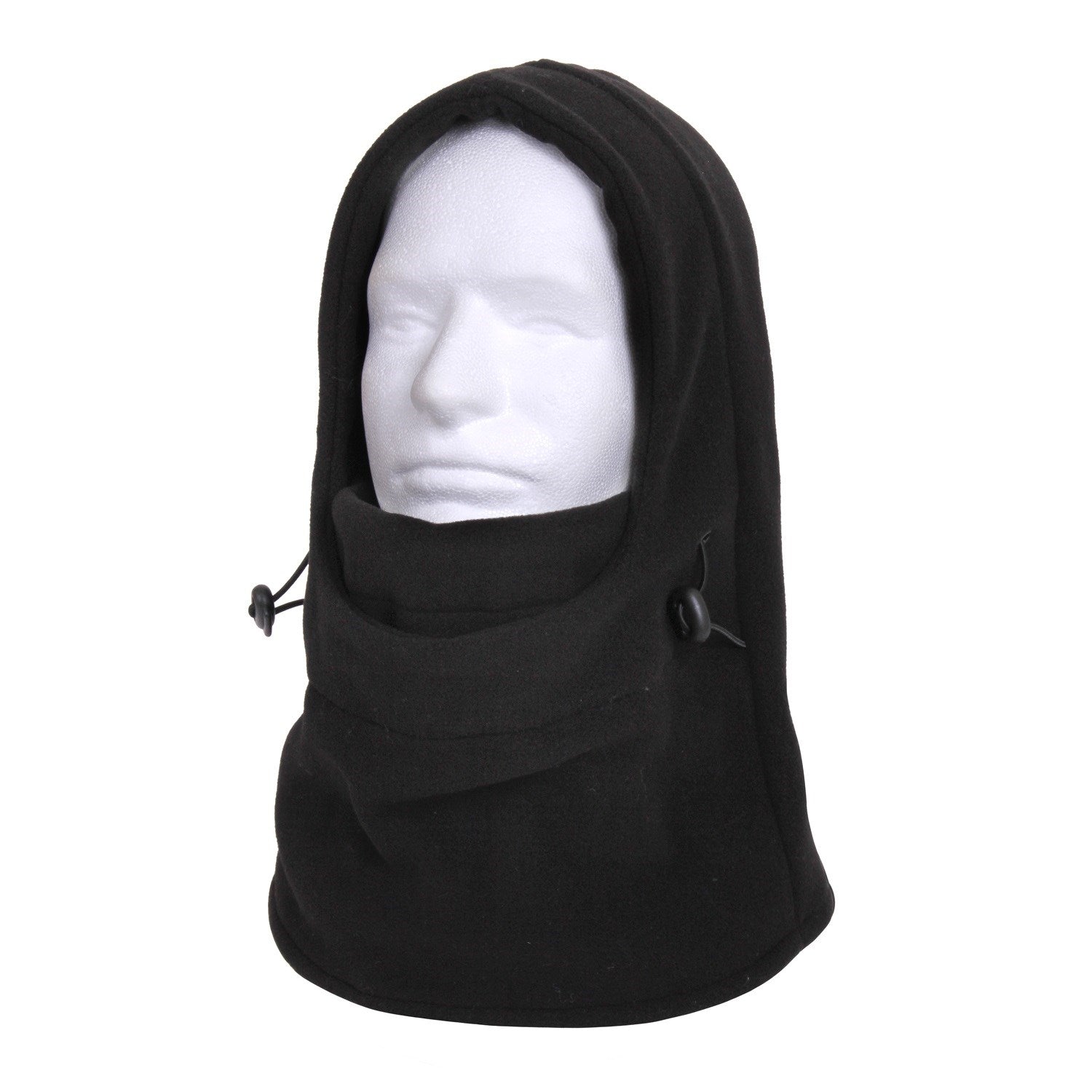 Pasamontañas 3 en 1 ajustable de polar fleece negro