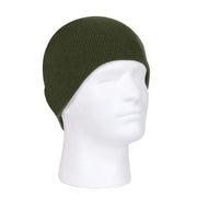 Gorro fino tejido Deluxe verde, gorro clásico de punto 100% acrílico