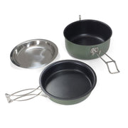 Set de menaje ALU Snap-Pack 557401, aluminio con recubrimiento antiadherente y cuenco de acero inoxidable