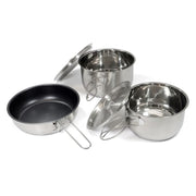 Set de cocina exterior 5 piezas NEREZ con superficie antiadherente y cuenco de acero inoxidable