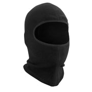 Pasamontanas Polar Fleece negro de un agujero mostrando su diseño