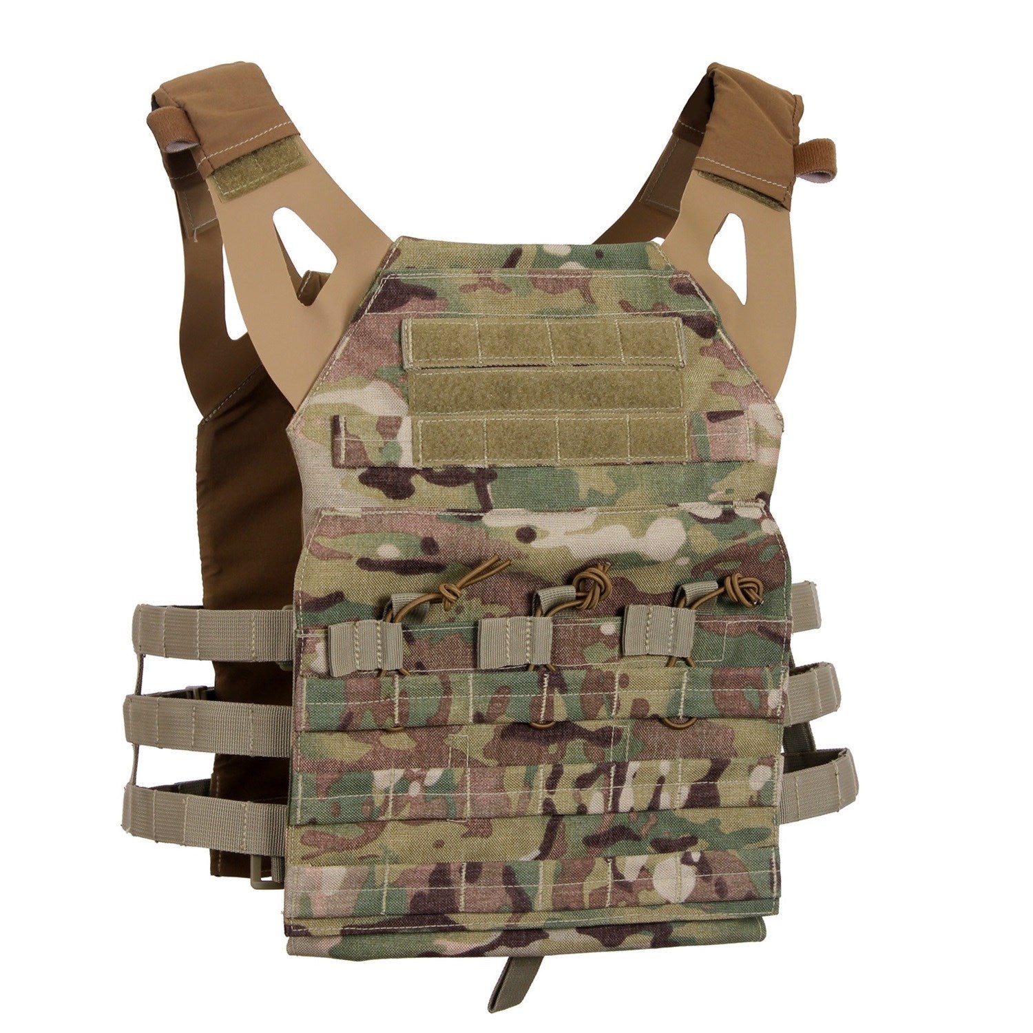 Chaleco MOLLE portaplacas ligero talla extragrande, vista frontal