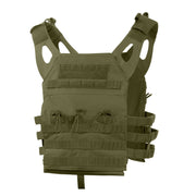 Chaleco MOLLE portaplacas ligero mostrado, sistema MOLLE y paneles para cargadores y placas balísticas