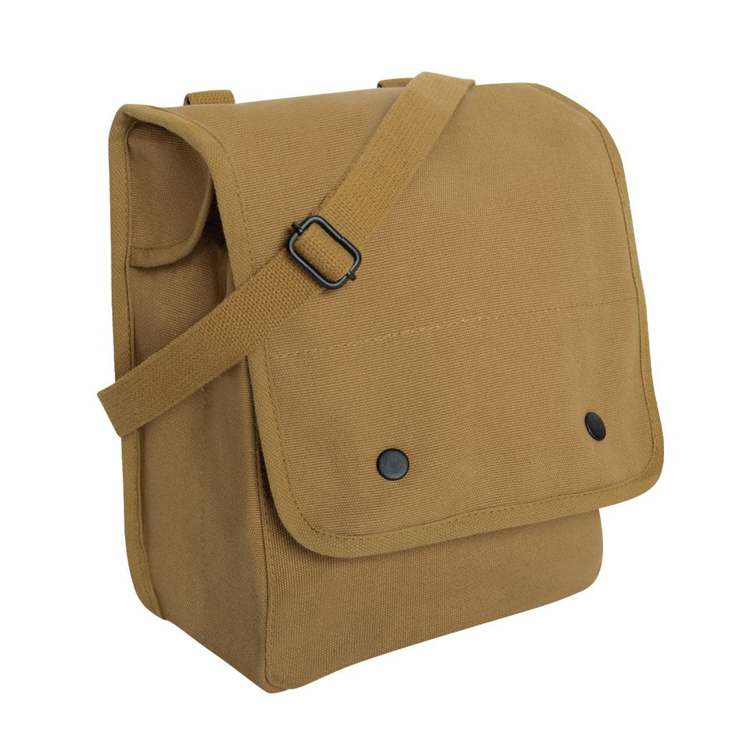 Bolsa bandolera MAP CASE estilo vintage army en lona de algodón resistente