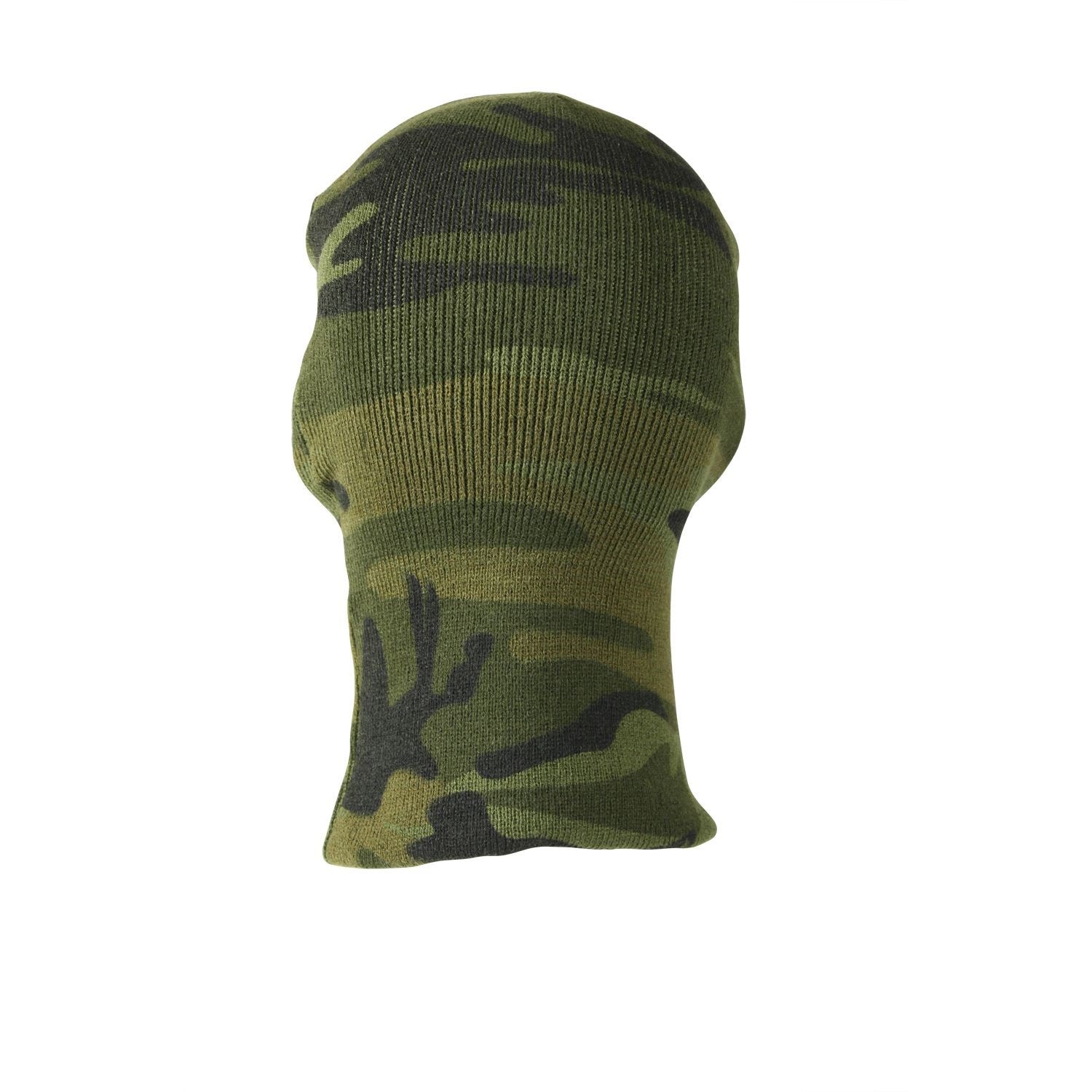 Pasamontañas tejido acrílico camuflaje Woodland, 3 aberturas, talla única