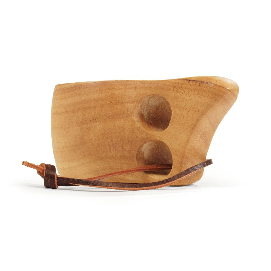 Taza Kuksa de madera 200 ml con asa ergonómica y cordón de cuero