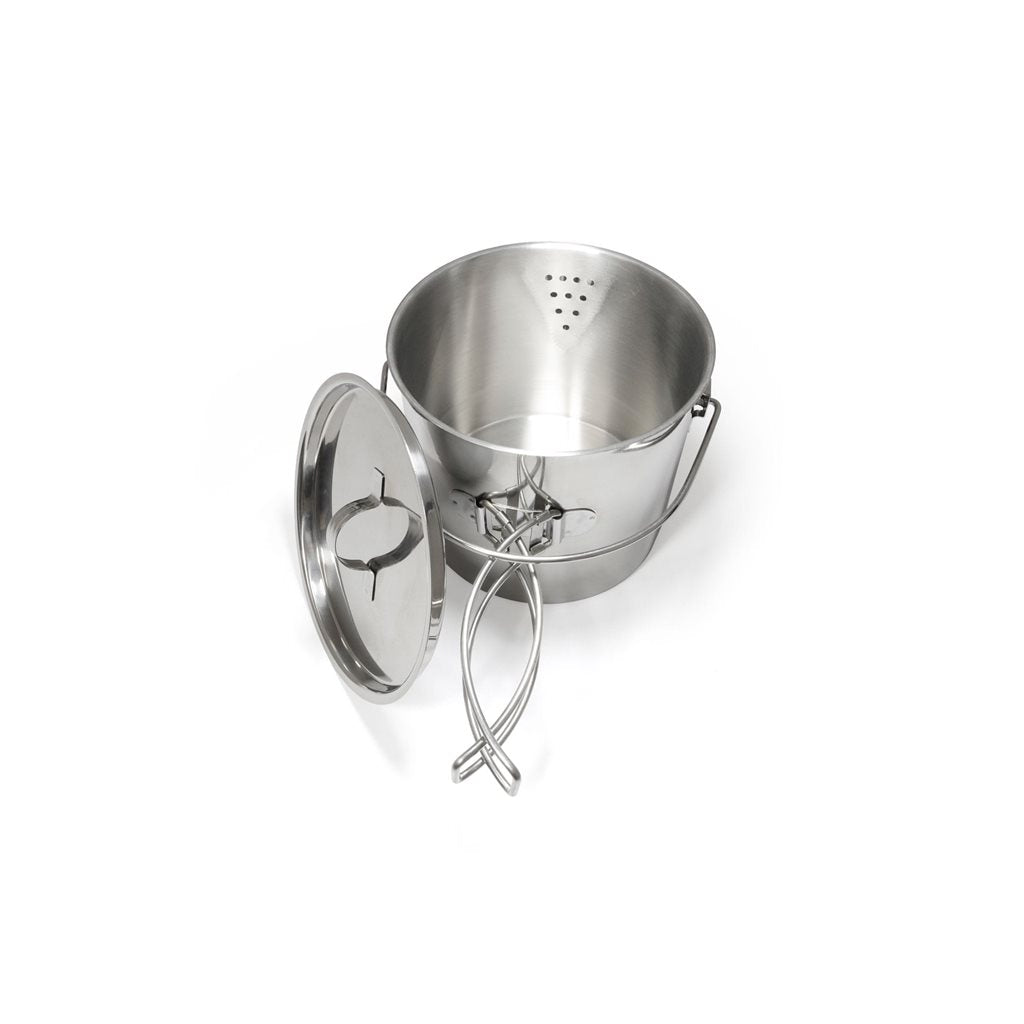 Olla con asas abatibles 1,4 L de acero inoxidable
