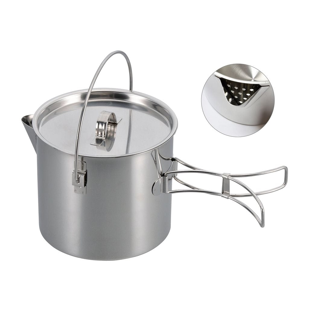 Olla con asas abatibles 1,4 L de acero inoxidable