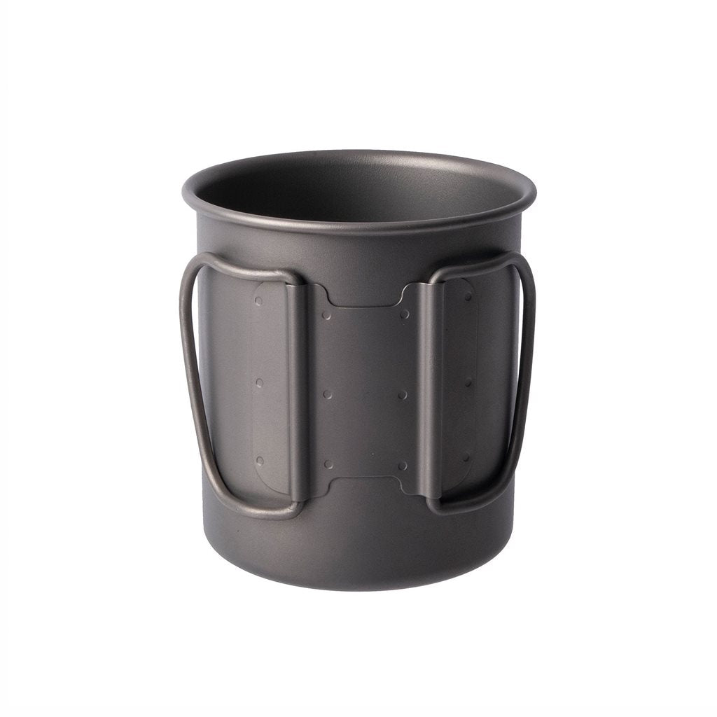 Taza de titanio BECHER 375 ml con asas plegables