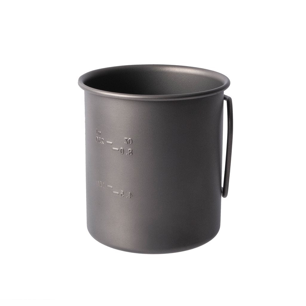 Taza de titanio BECHER 375 ml con asas plegables