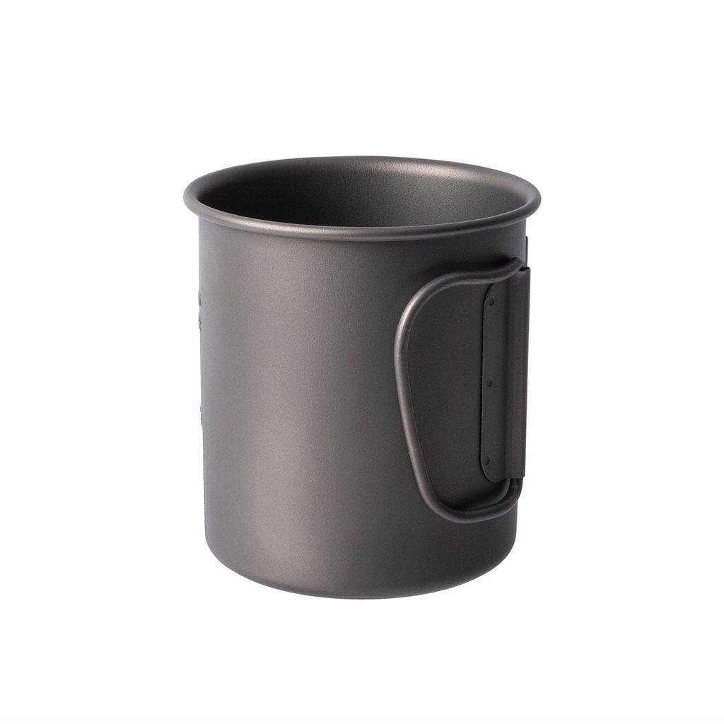 Taza de titanio BECHER 375 ml con asas plegables