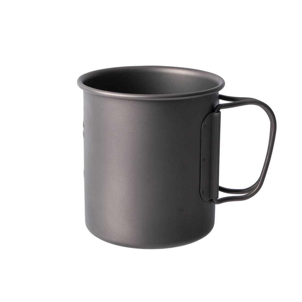 Taza de titanio BECHER 375 ml con asas plegables