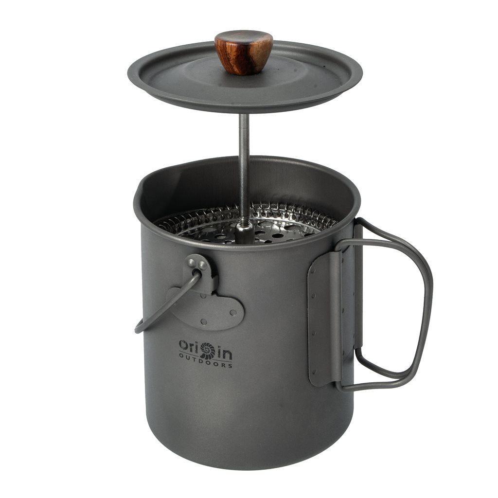 Set French Press ORIGIN de titanio, ligera y apta para lavavajillas