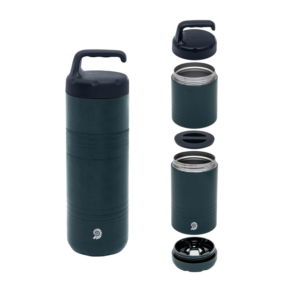 Termo doble Soft-Touch 400/280 ml con cuchara