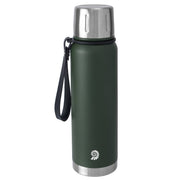 Termo ROCKSTEEL 0,75 L verde - acero inoxidable, doble pared y correa desmontable