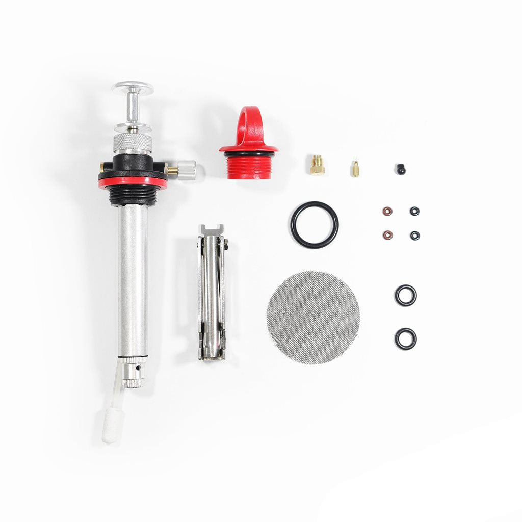 Hornillo RUGGED MULTIFUEL 3500 W en aluminio aleado con soporte plegable y válvula de latón