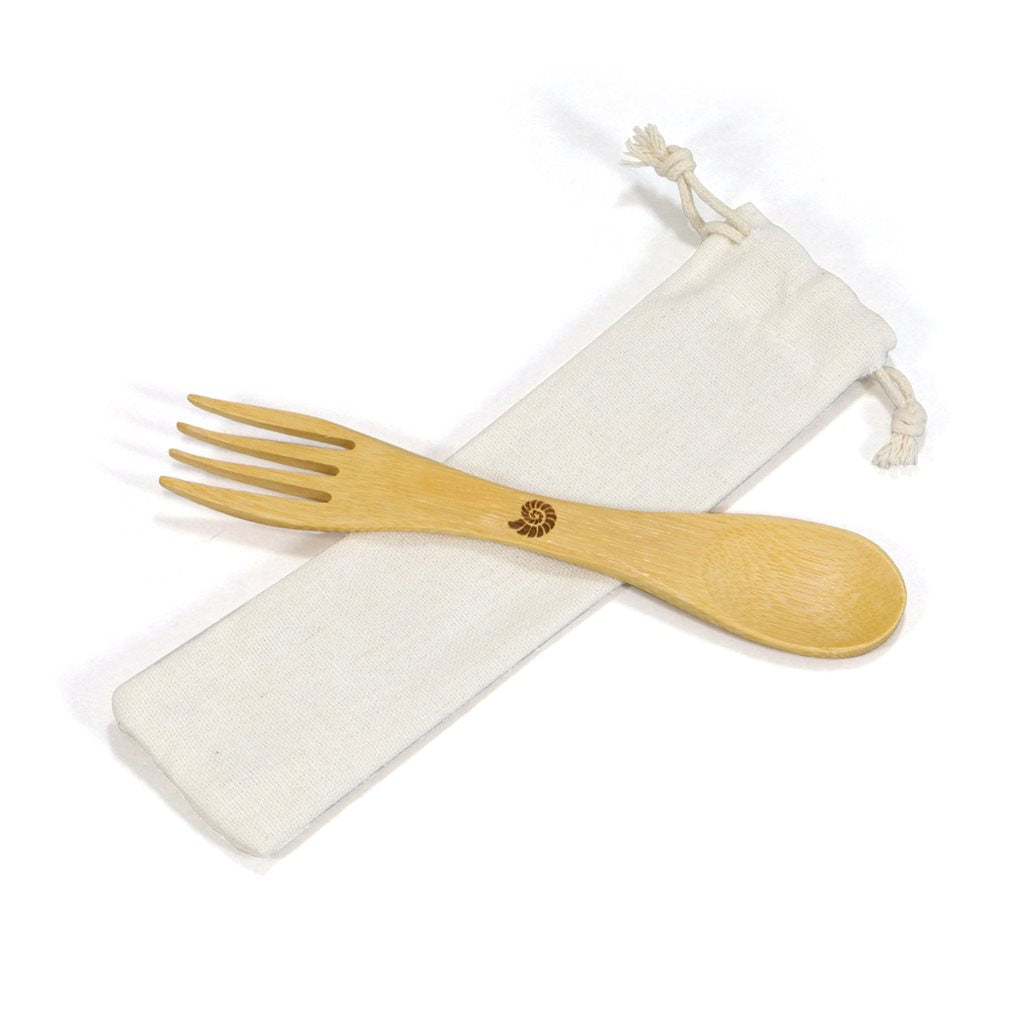Cuchara-tenedor ORIGIN de bambú, 17 cm, 7 g