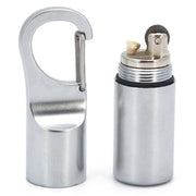 Encendedor STORM MINI impermeable en funda de acero inoxidable con mosquetón