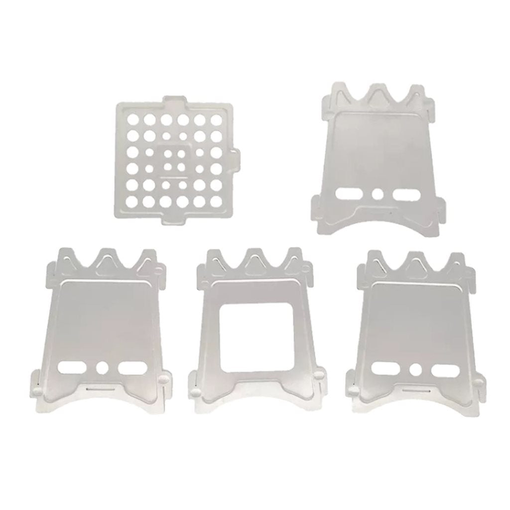 Hornillo OUTDOOR STACK plegable de acero inoxidable para combustibles sólidos