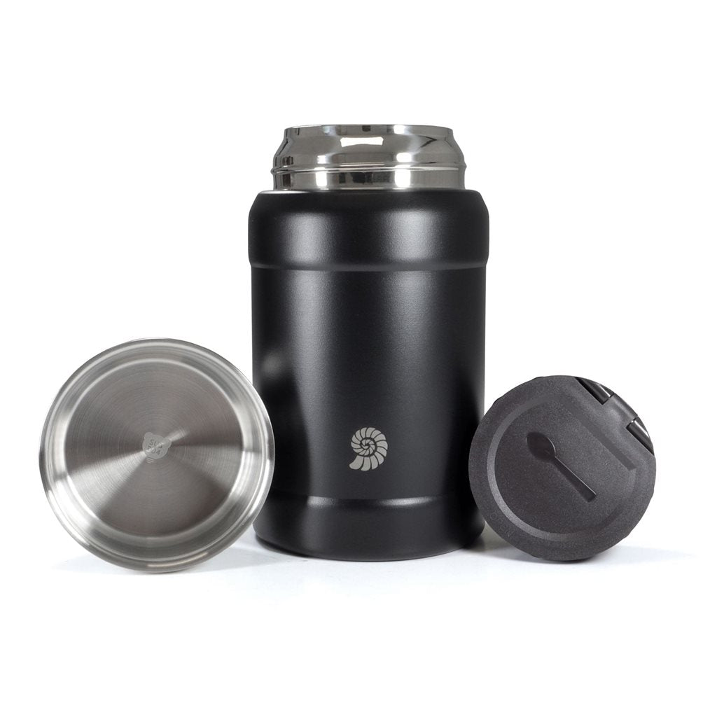 Termo para comida OUTDOOR con cuchara en color negro