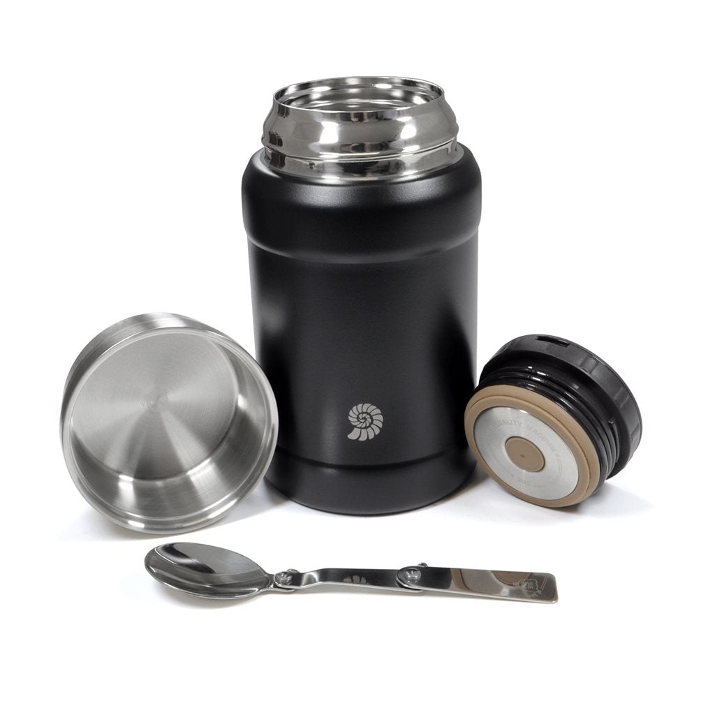 Termo para comida OUTDOOR con cuchara en color negro