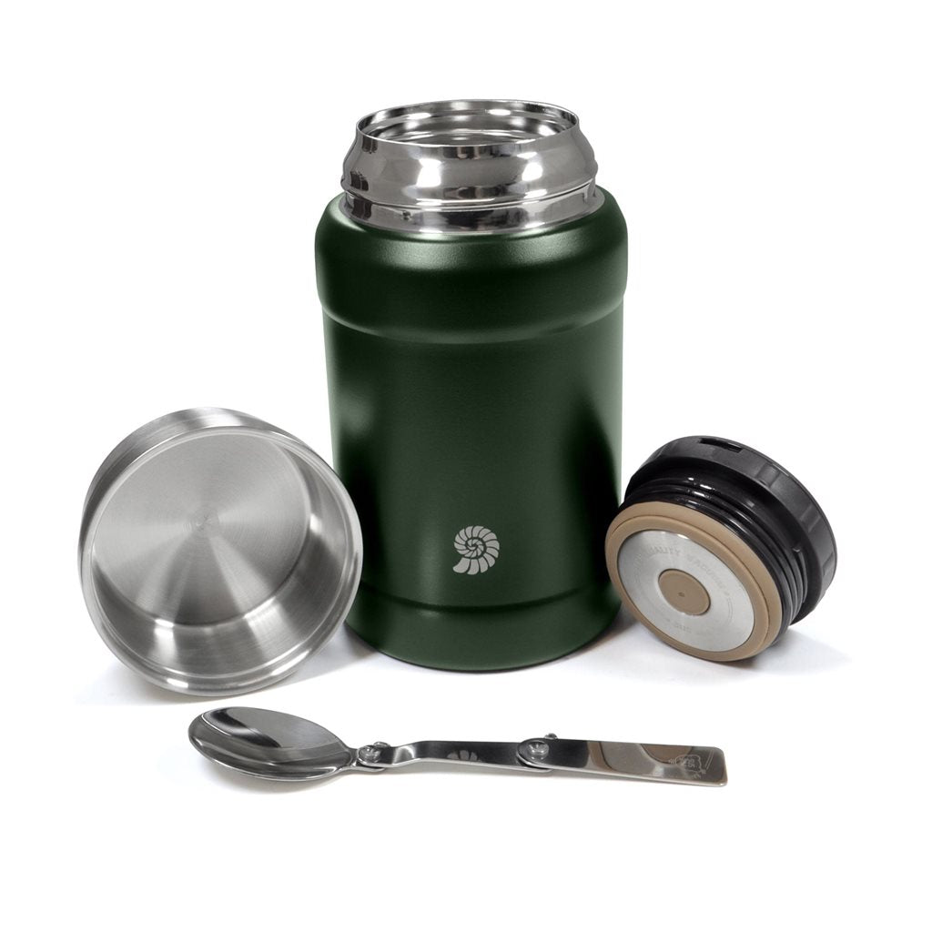 Termo para comida OUTDOOR con cuchara en color negro