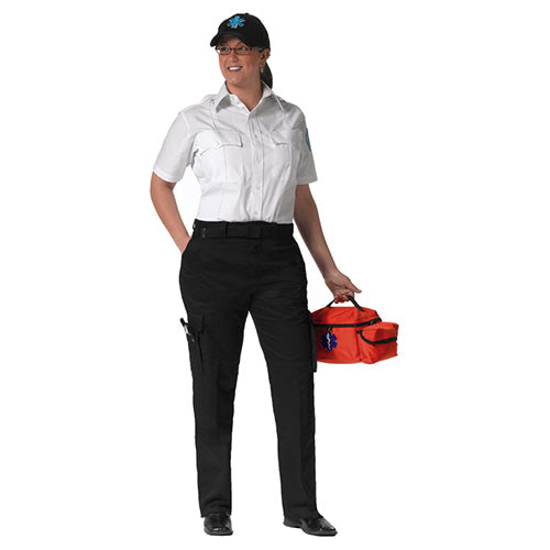 Pantalones EMT para mujer en negro - servicio sanitario y de rescate