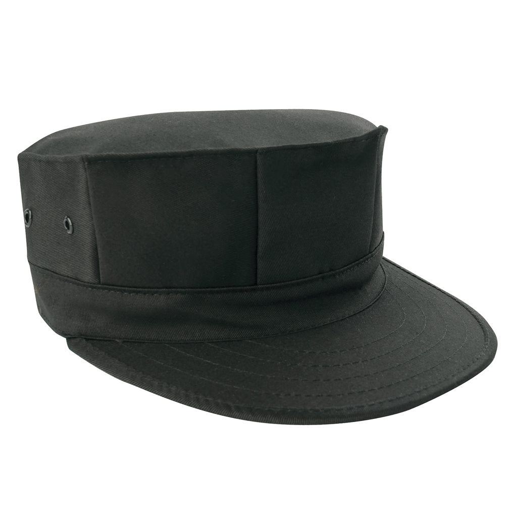 Gorra USMC negra Rothco con visera rígida y orificios laterales de ventilación