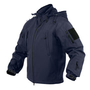 Chaqueta CONCEALED CARRY softshell con capucha, bolsillos interiores y exteriores, resistente al agua y viento
