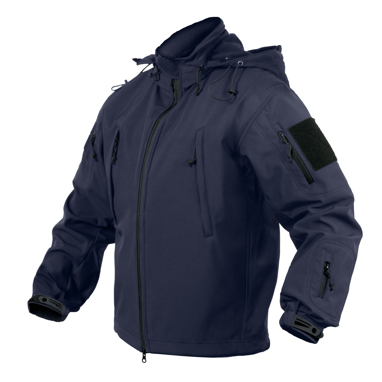 Chaqueta CONCEALED CARRY softshell con capucha, bolsillos interiores y exteriores, resistente al agua y viento