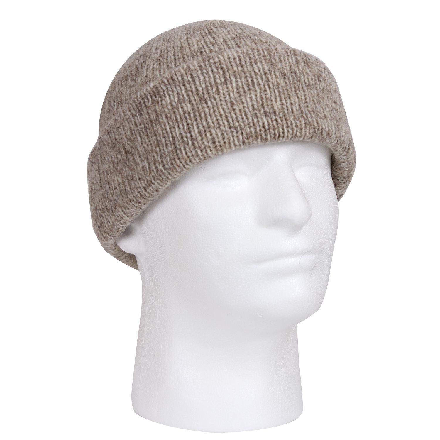 Gorro RAGG tejido de lana natural, color crudo, largo aprox. 26 cm