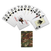 Baraja de cartas con camuflaje woodland y comodines