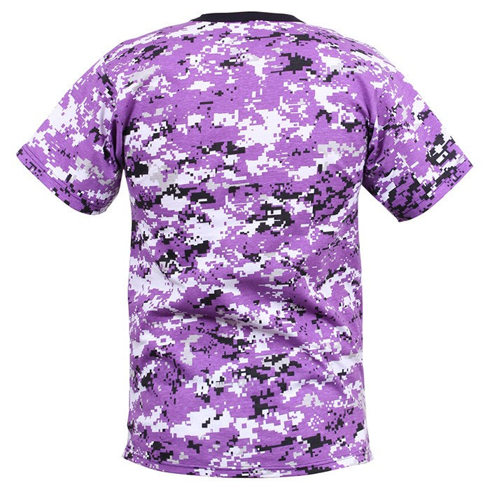 Camiseta camuflaje digital VIOLET CAMO Rothco, 60% algodón 40% poliéster