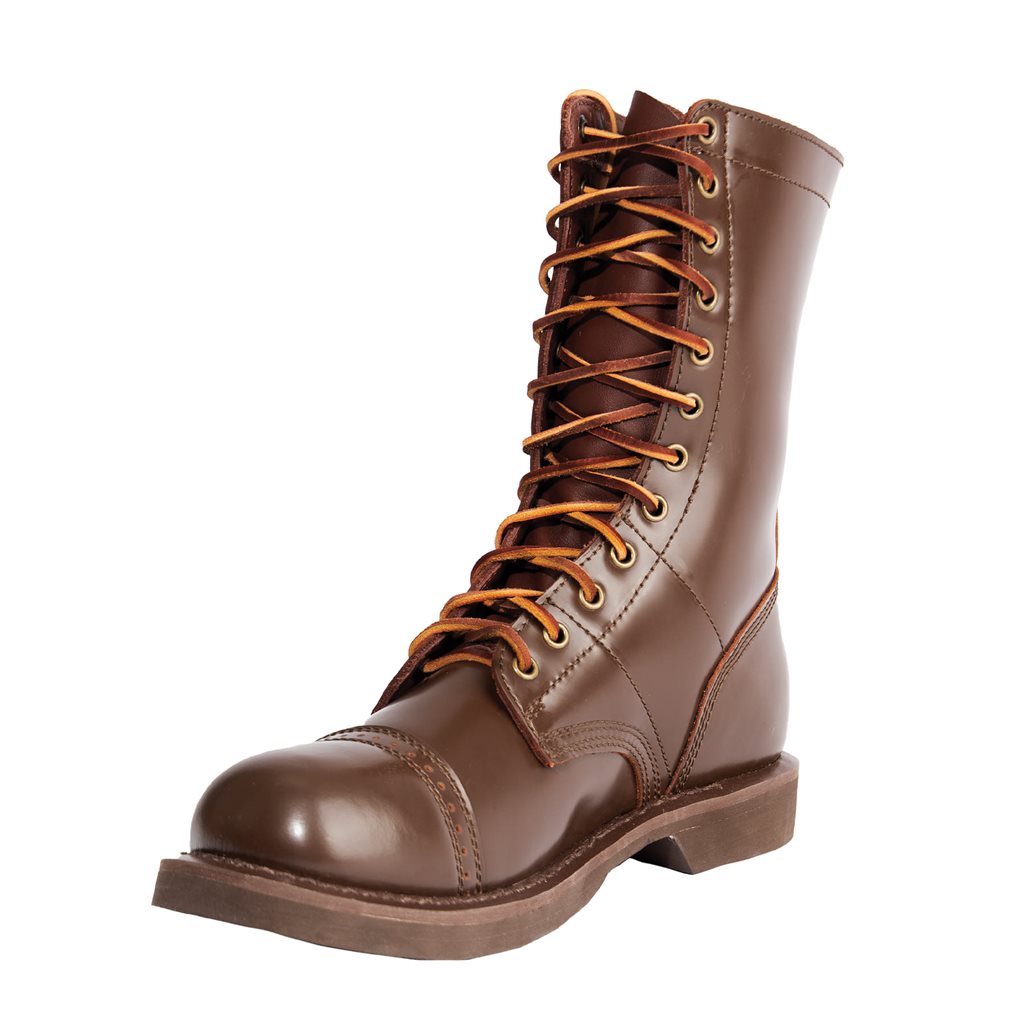 Botas JUMP 10" cuero marrón, bota alta reforzada con acero para uso profesional