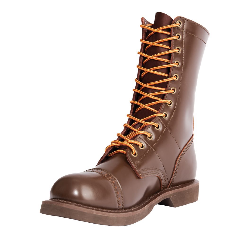 Botas JUMP 10" cuero marrón, bota alta reforzada con acero para uso profesional