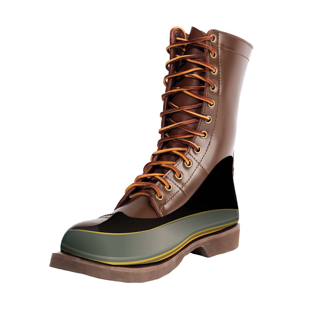Botas JUMP 10" cuero marrón, bota alta reforzada con acero para uso profesional