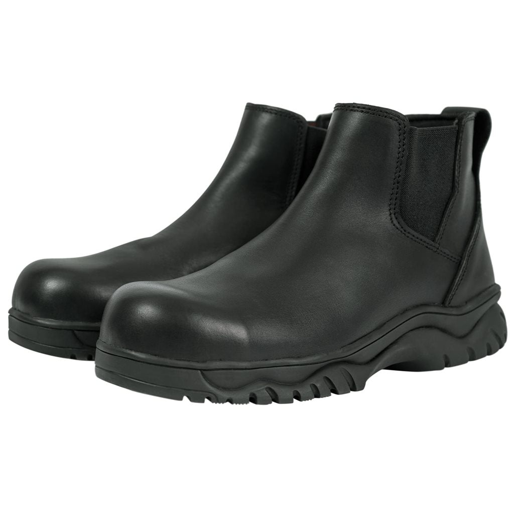 Botas de trabajo FORCED ENTRY 6'' negras con puntera compuesta estilo chelsea sin cordones