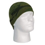 Gorro tejido DELUXE con camuflaje Woodland 100% acrílico