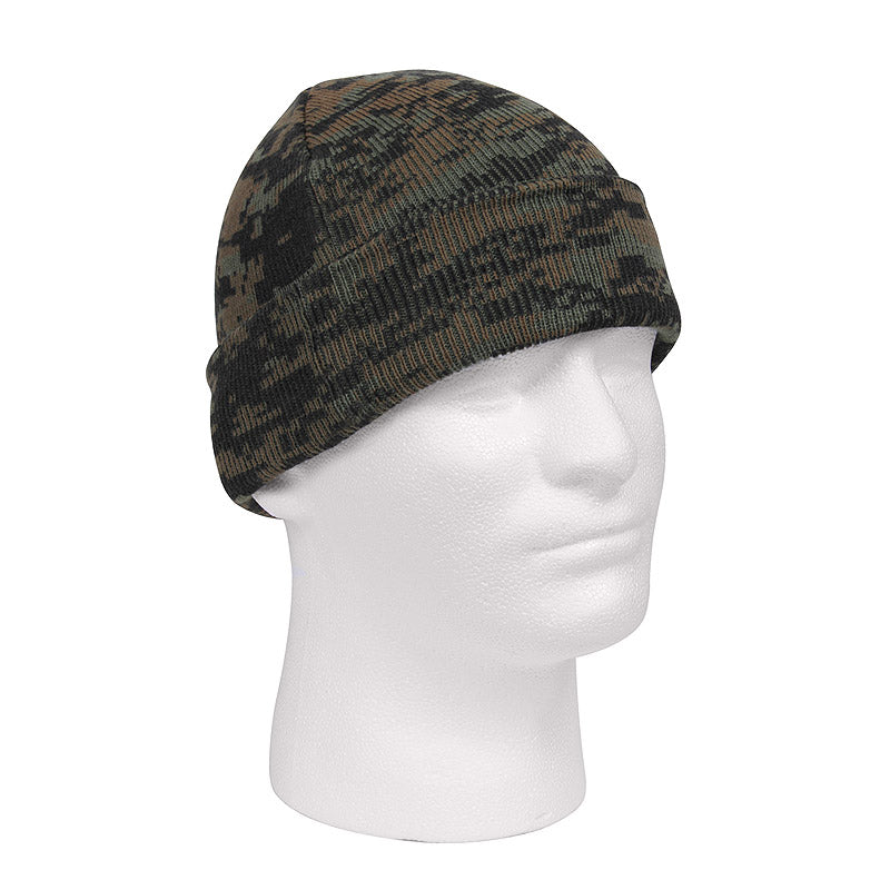 Gorro de punto con estampado camuflaje Digital Woodland, 100 % acrílico