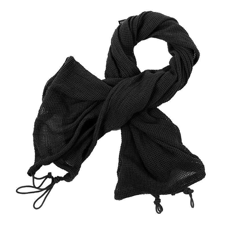 Bufanda universal SNIPER 90x117 cm negra en malla para camuflaje y red colgante