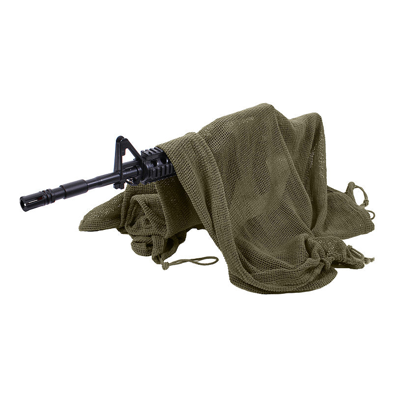 Bufanda universal SNIPER 90x117 cm negra en malla para camuflaje y red colgante