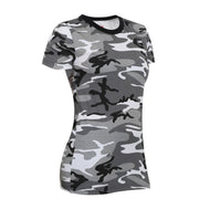Camiseta larga mujer CITY CAMO con estampado camuflaje, mezcla de algodon y poliester